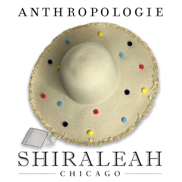 Anthropologie SHIRALEAH | Florence Pom Pom Sun Hat - Picture 8 of 13